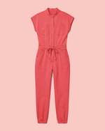 Women's Jogger Jumpsuit Coral - Scrubloop