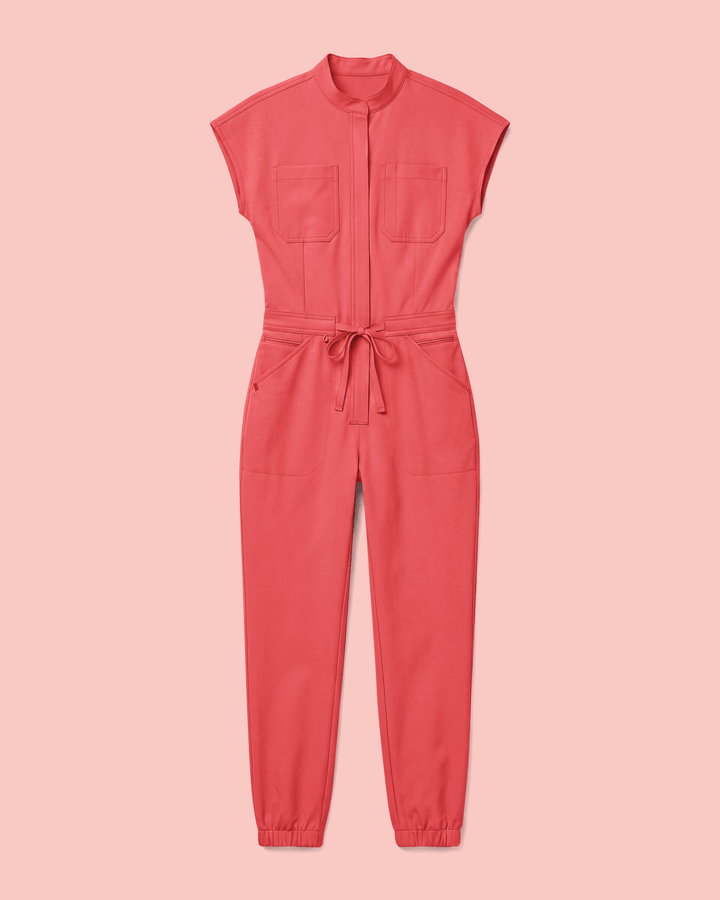 Women's Jogger Jumpsuit Coral