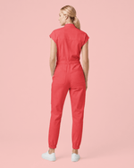 Women's Jogger Jumpsuit Coral - Scrubloop