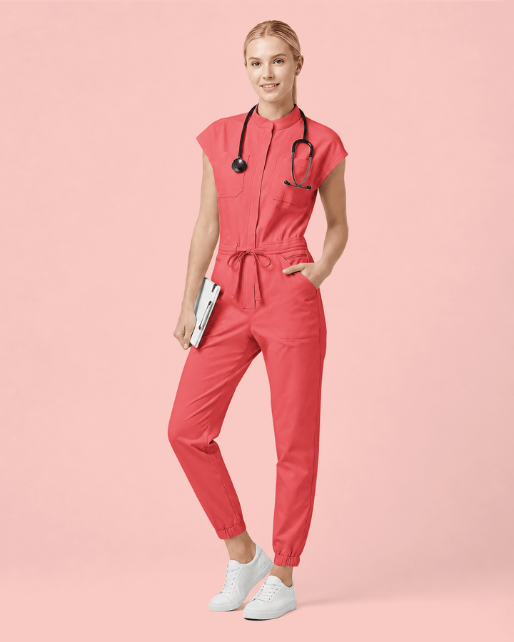 Women's Jogger Jumpsuit Coral