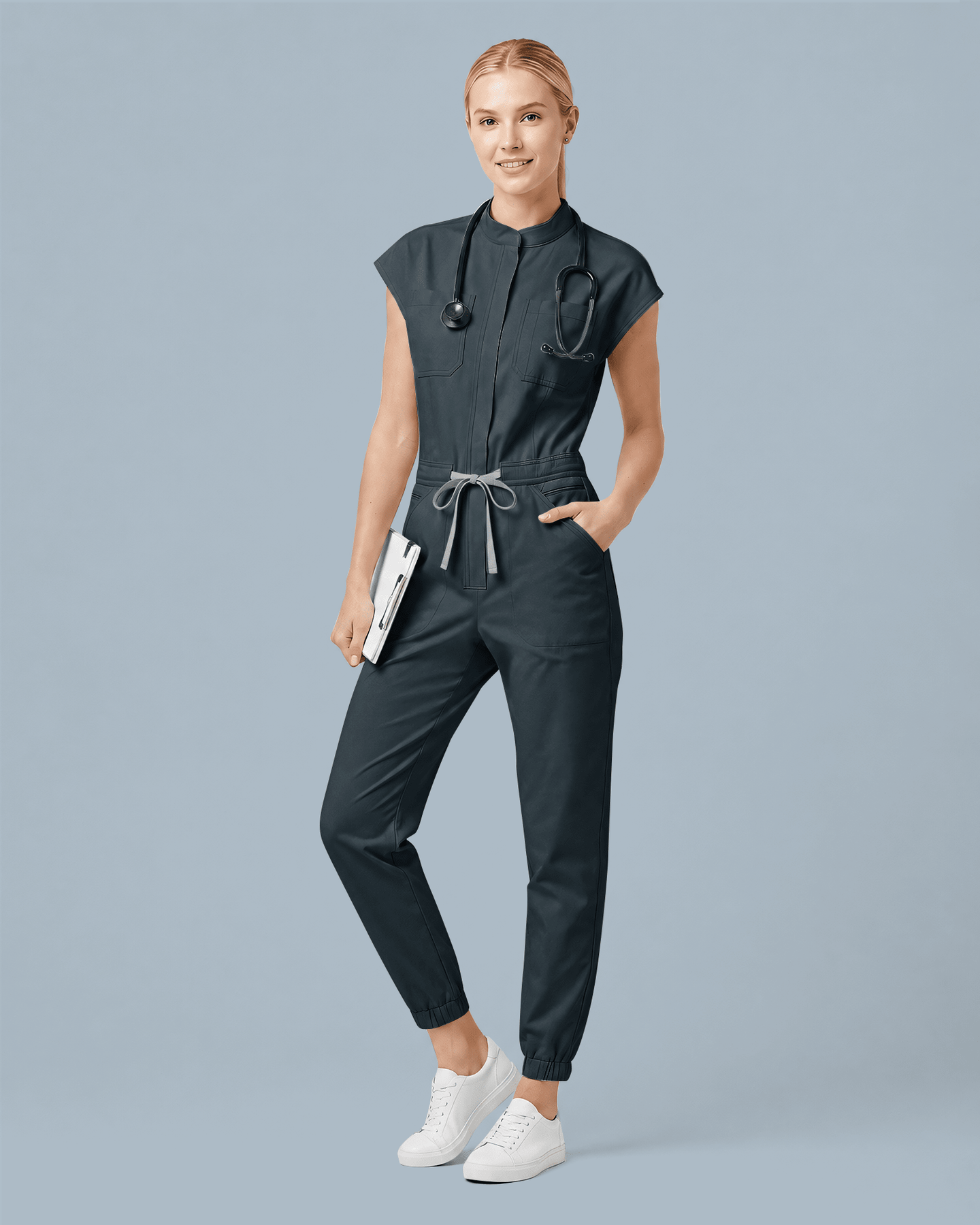 Women's Jogger Jumpsuit Dark Harbor - Scrubloop