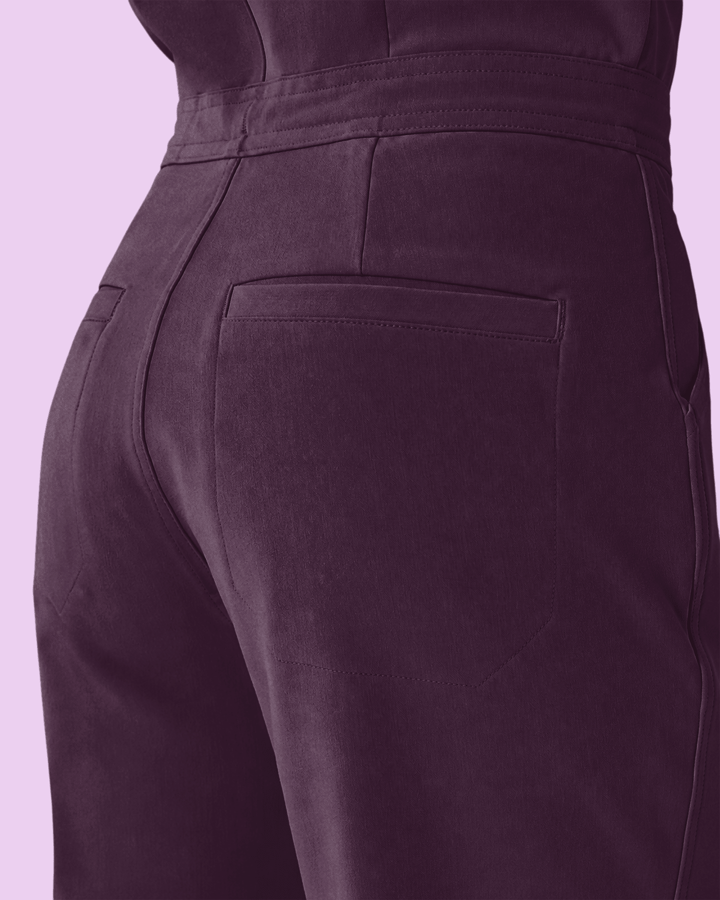 Women's Jogger Jumpsuit Deep Eggplant - Scrubloop