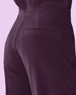 Women's Jogger Jumpsuit Deep Eggplant - Scrubloop
