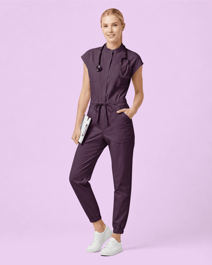 Women's Jogger Jumpsuit Deep Eggplant