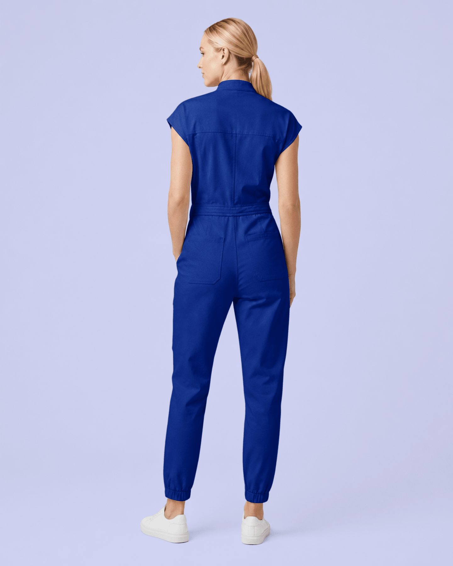 Women's Jogger Jumpsuit Galaxy Blue - Scrubloop