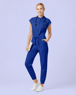 Women's Jogger Jumpsuit Galaxy Blue - Scrubloop