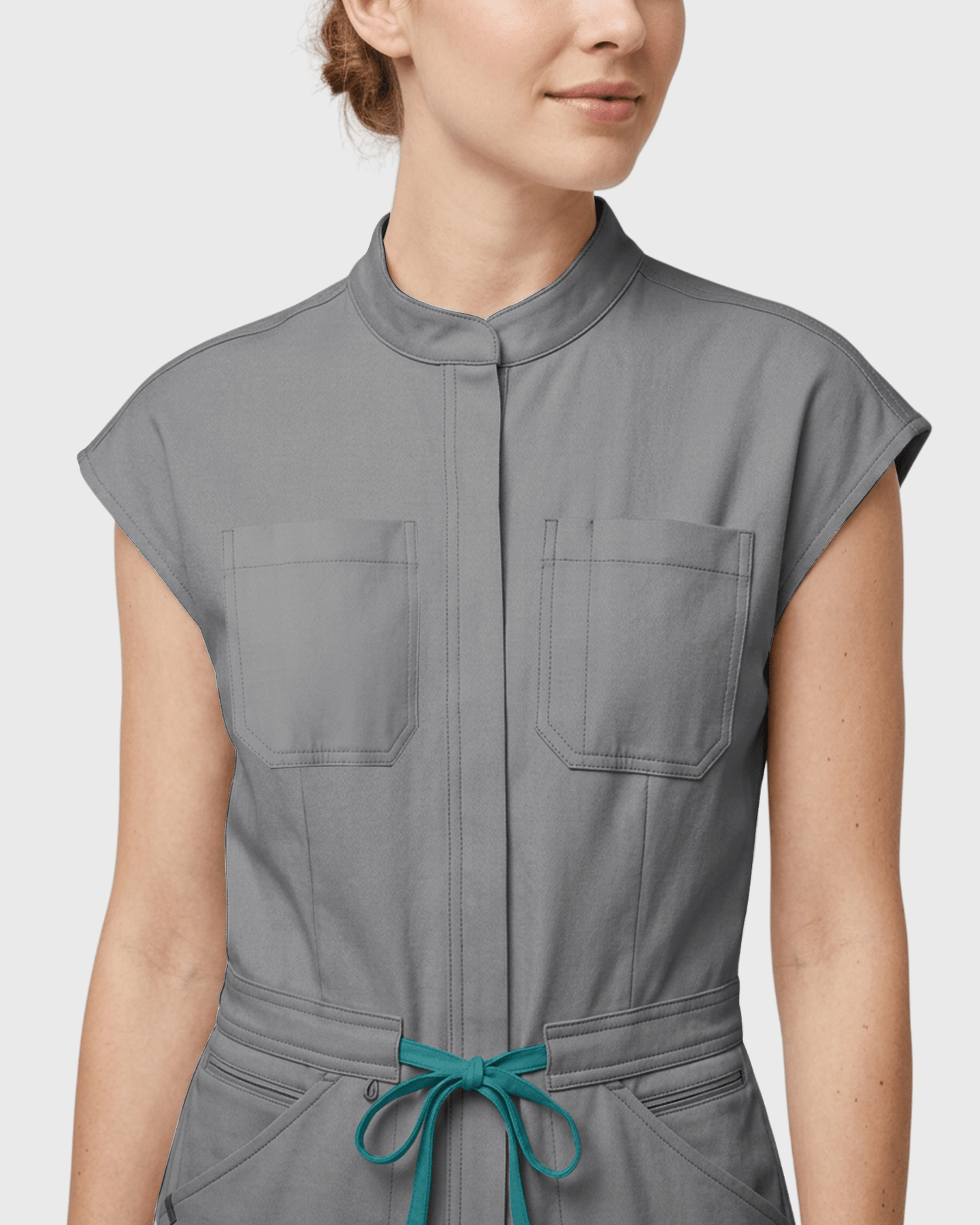 Women's Jogger Jumpsuit Heather Gray - Scrubloop