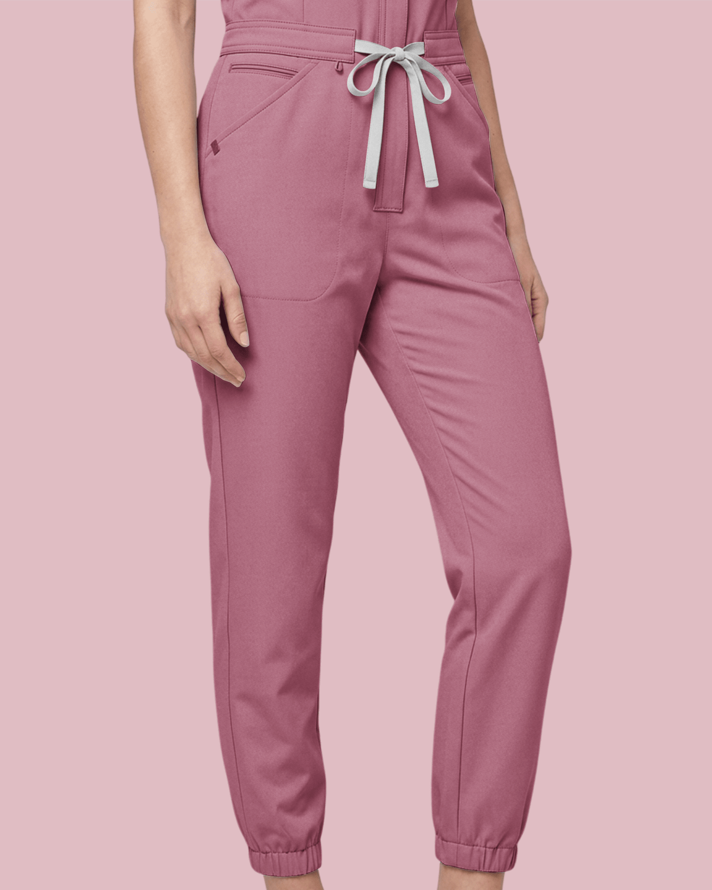 Women's Jogger Jumpsuit Mauve - Scrubloop