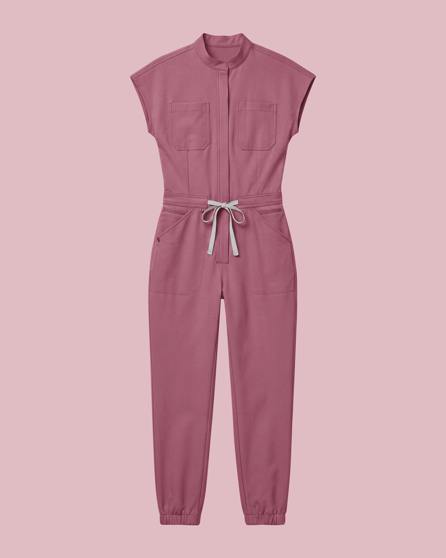 Women's Jogger Jumpsuit Mauve - Scrubloop