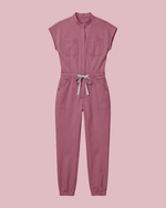 Women's Jogger Jumpsuit Mauve - Scrubloop