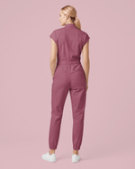 Women's Jogger Jumpsuit Mauve - Scrubloop