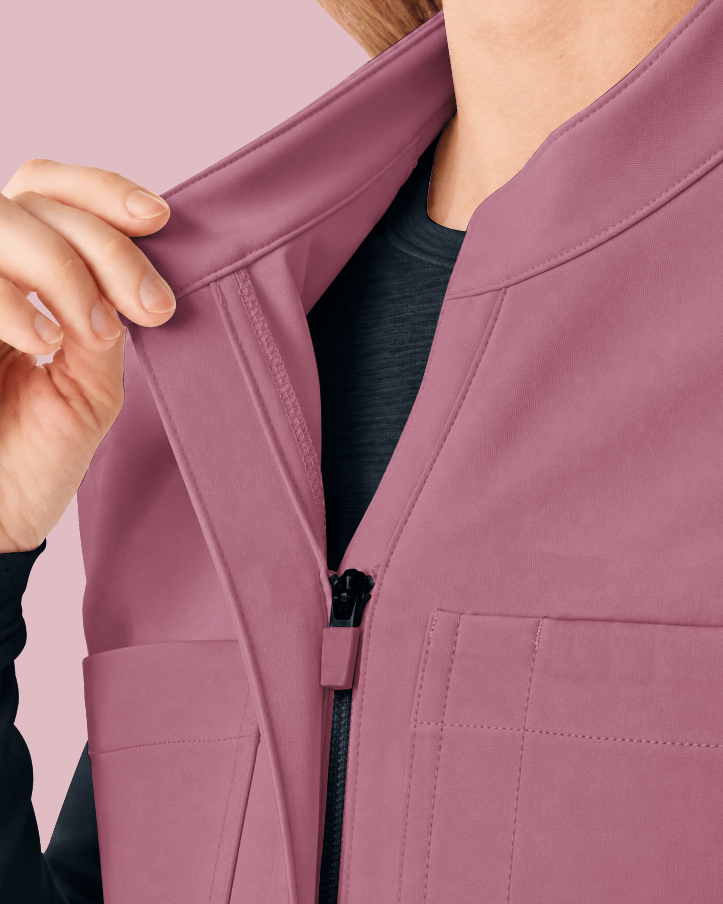 Women's Jogger Jumpsuit Mauve - Scrubloop