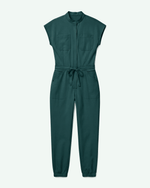 Women's Jogger Jumpsuit Midnight Green - Scrubloop