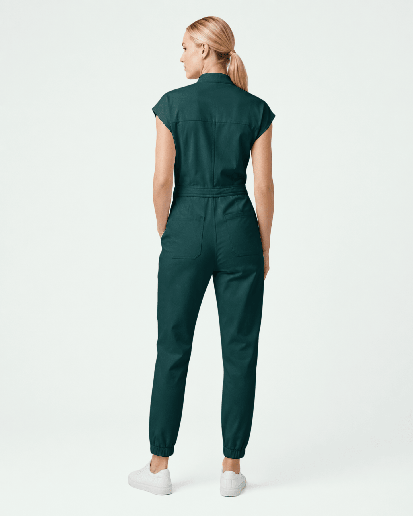 Women's Jogger Jumpsuit Midnight Green - Scrubloop