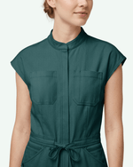 Women's Jogger Jumpsuit Midnight Green - Scrubloop