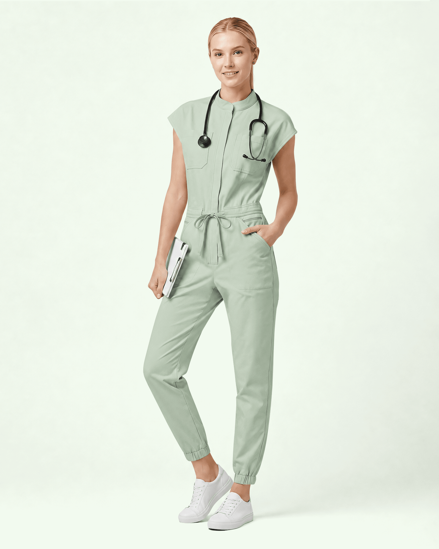 Women's Jogger Jumpsuit Mint - Scrubloop