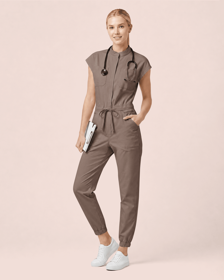 Women's Jogger Jumpsuit Mocha