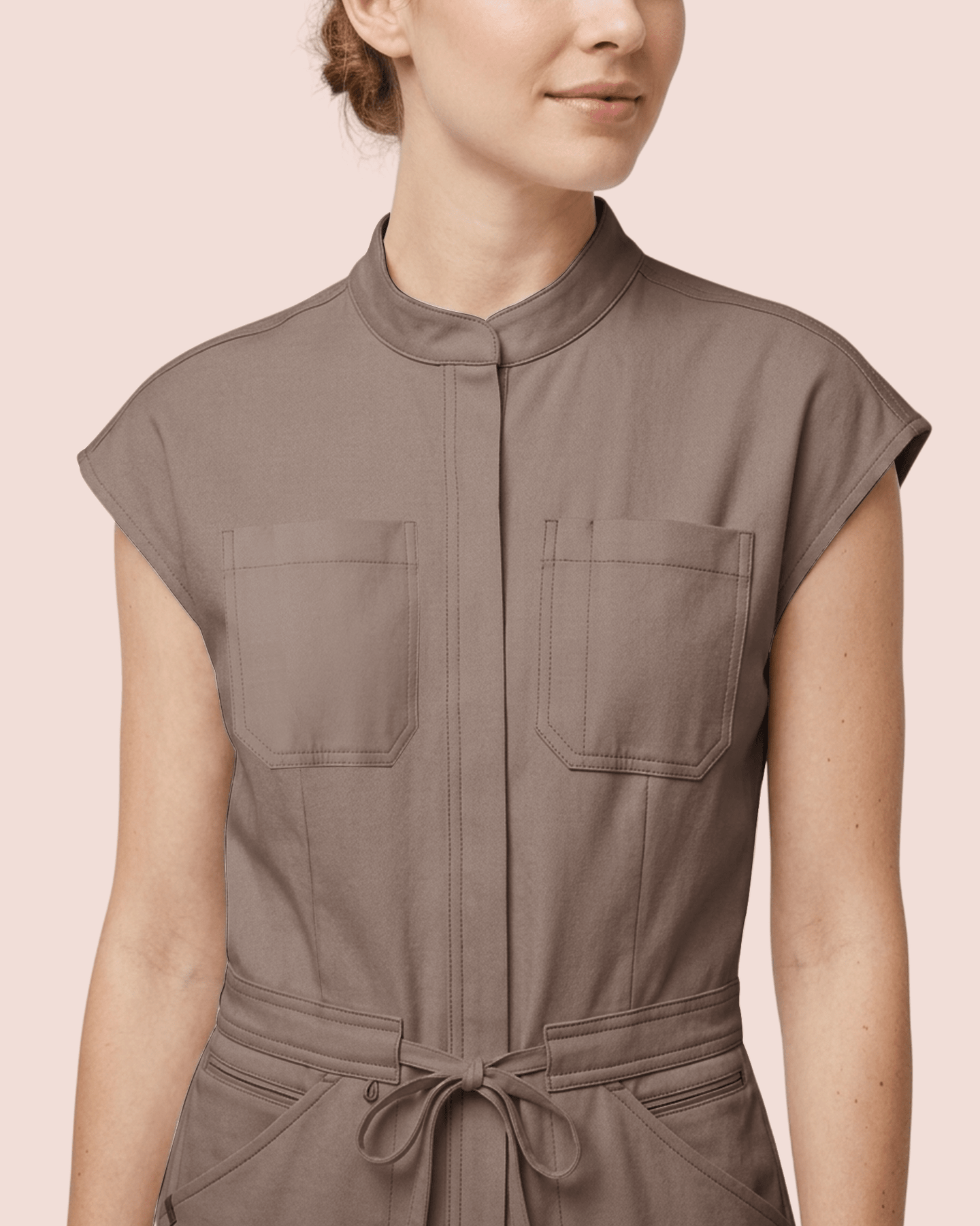 Women's Jogger Jumpsuit Mocha - Scrubloop