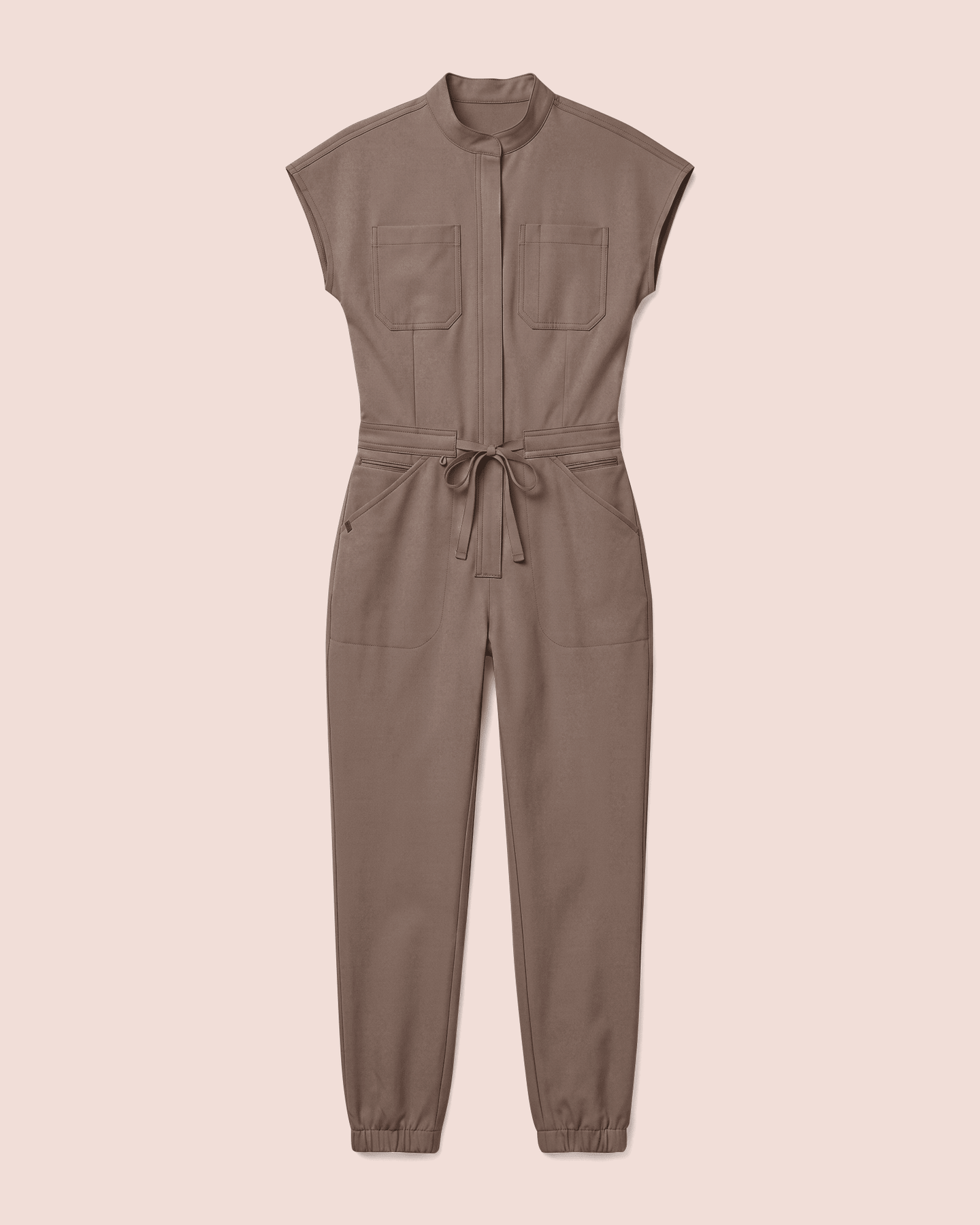 Women's Jogger Jumpsuit Mocha - Scrubloop