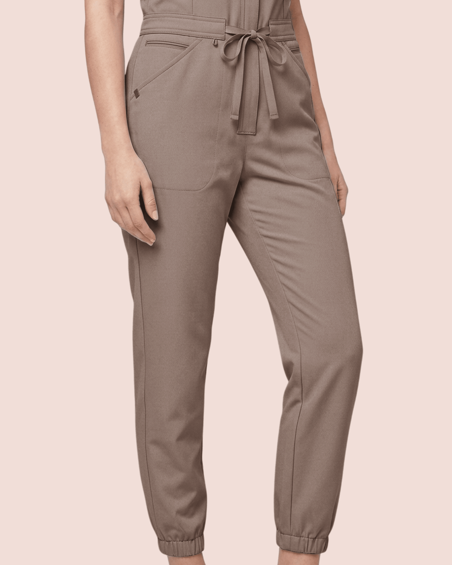 Women's Jogger Jumpsuit Mocha - Scrubloop