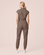 Women's Jogger Jumpsuit Mocha - Scrubloop