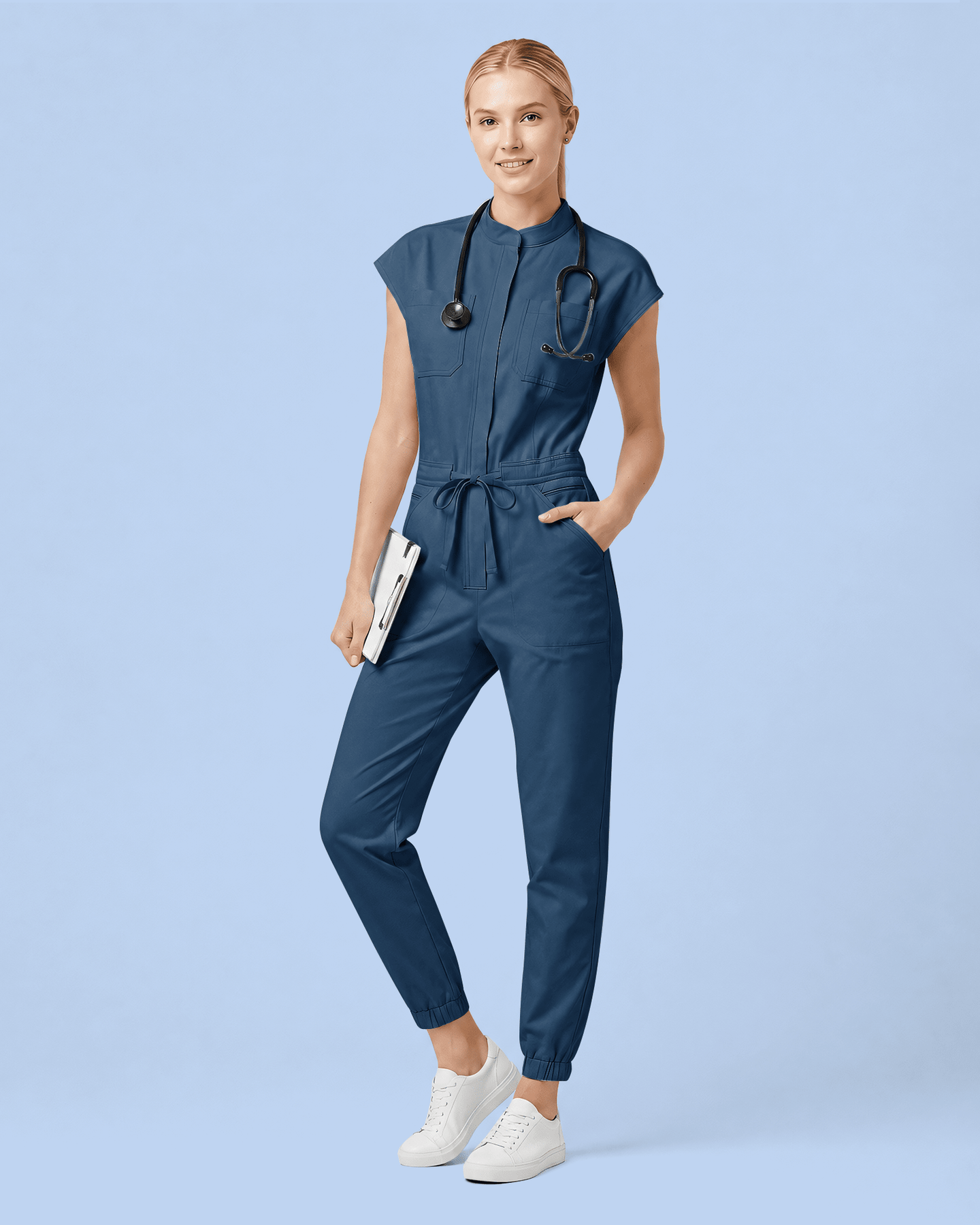 Women's Jogger Jumpsuit Ocean - Scrubloop