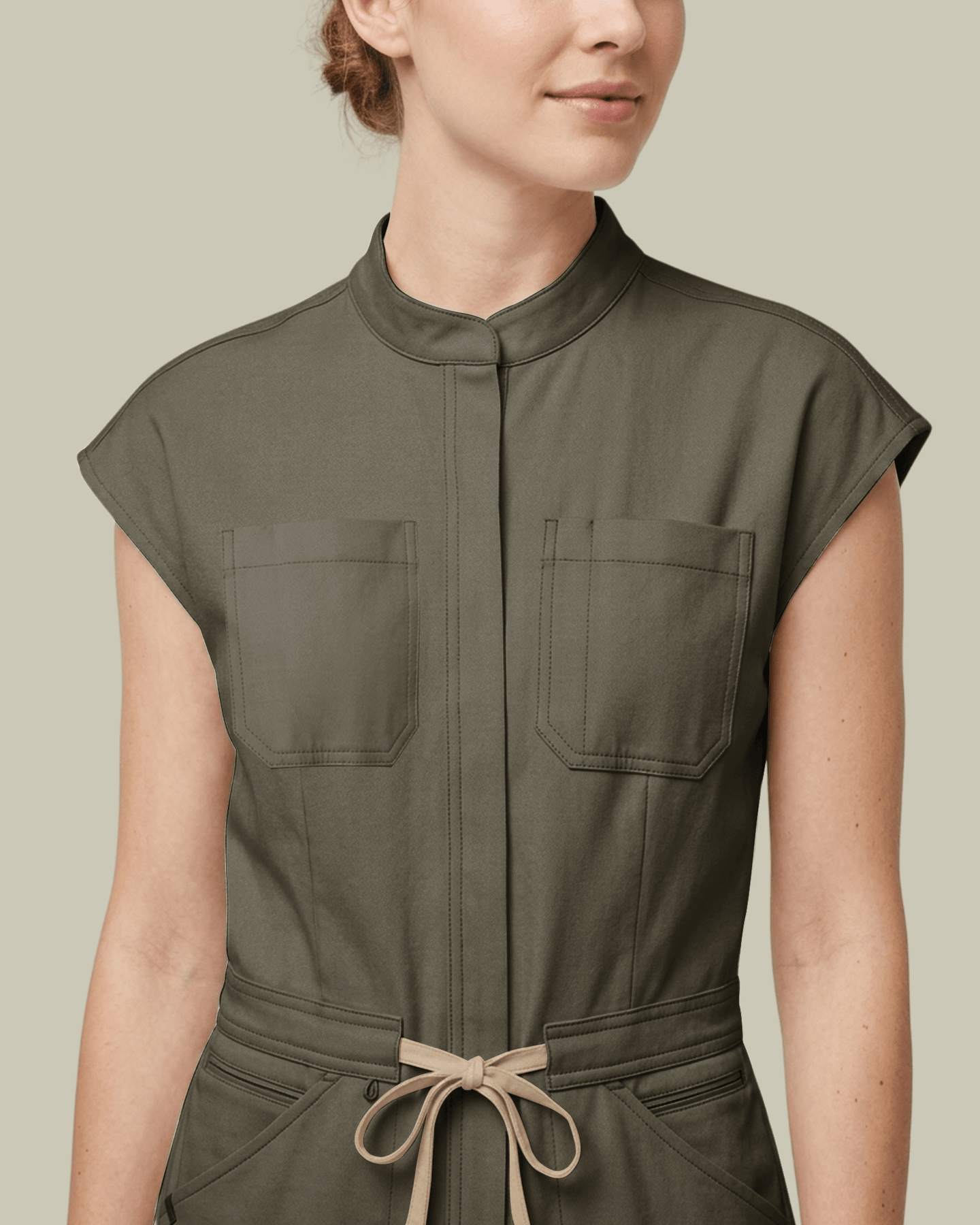 Women's Jogger Jumpsuit Olive - Scrubloop