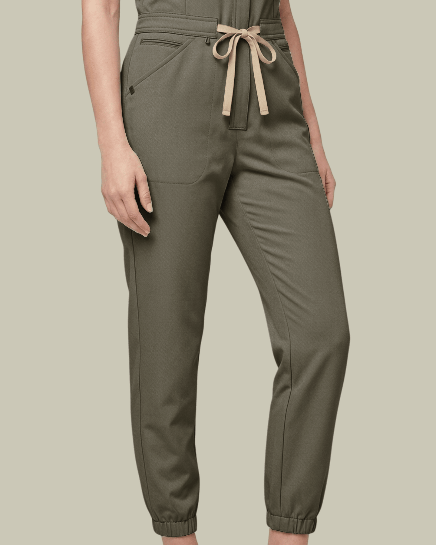 Women's Jogger Jumpsuit Olive - Scrubloop