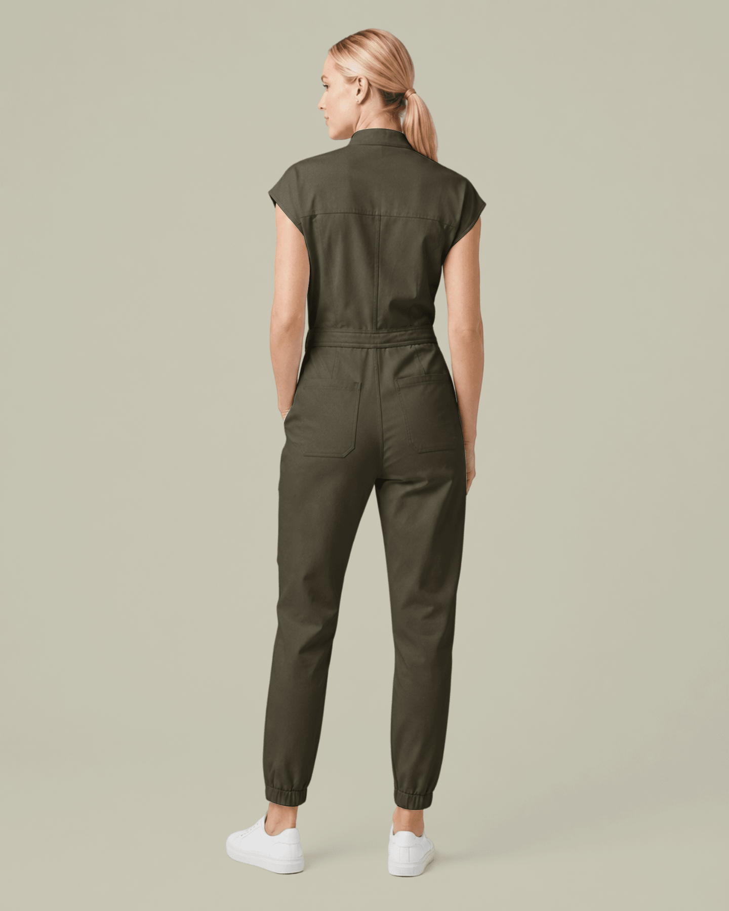 Women's Jogger Jumpsuit Olive - Scrubloop
