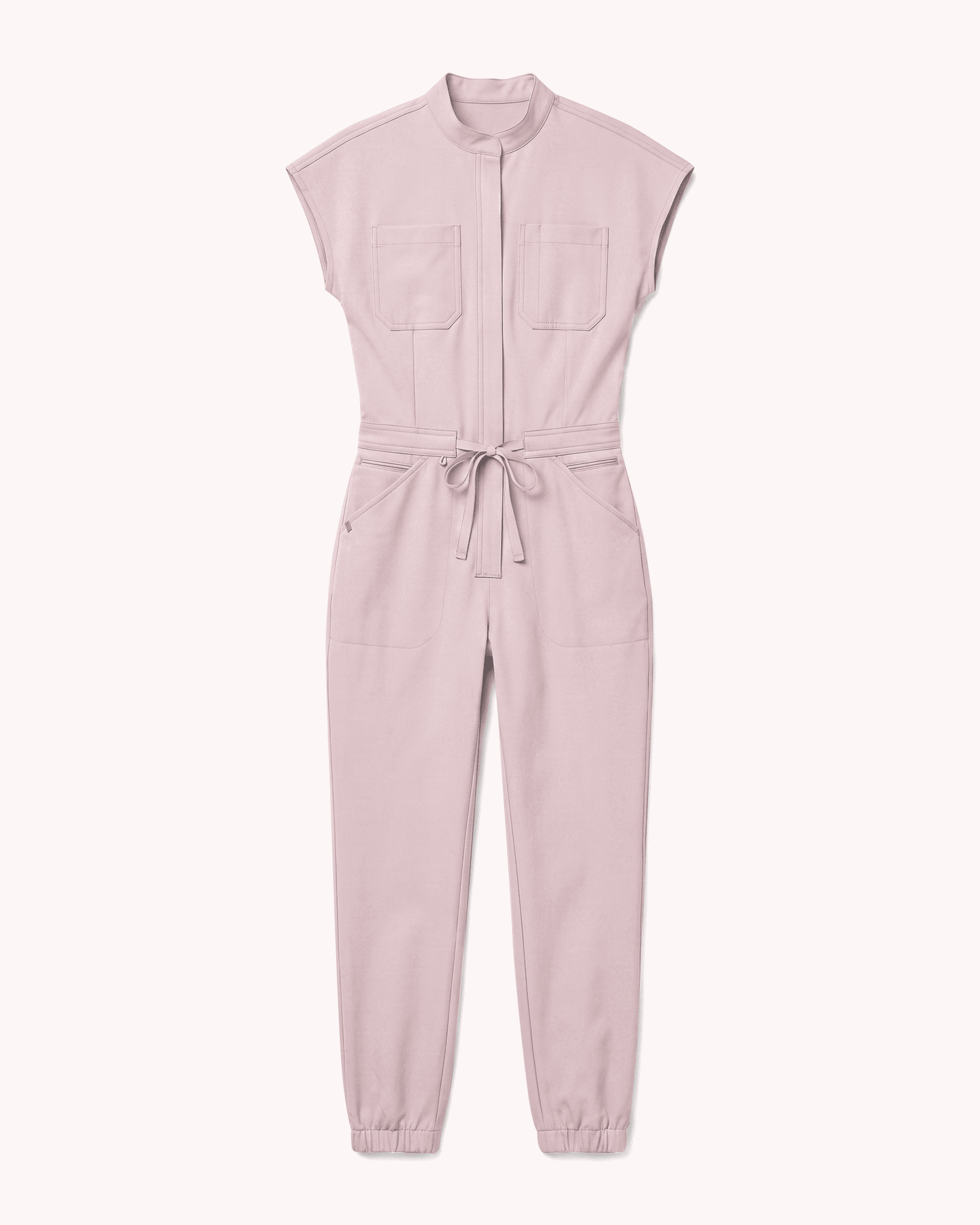 Women's Jogger Jumpsuit Rose Quartz - Scrubloop