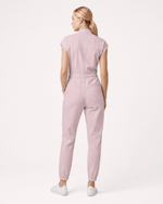 Women's Jogger Jumpsuit Rose Quartz - Scrubloop