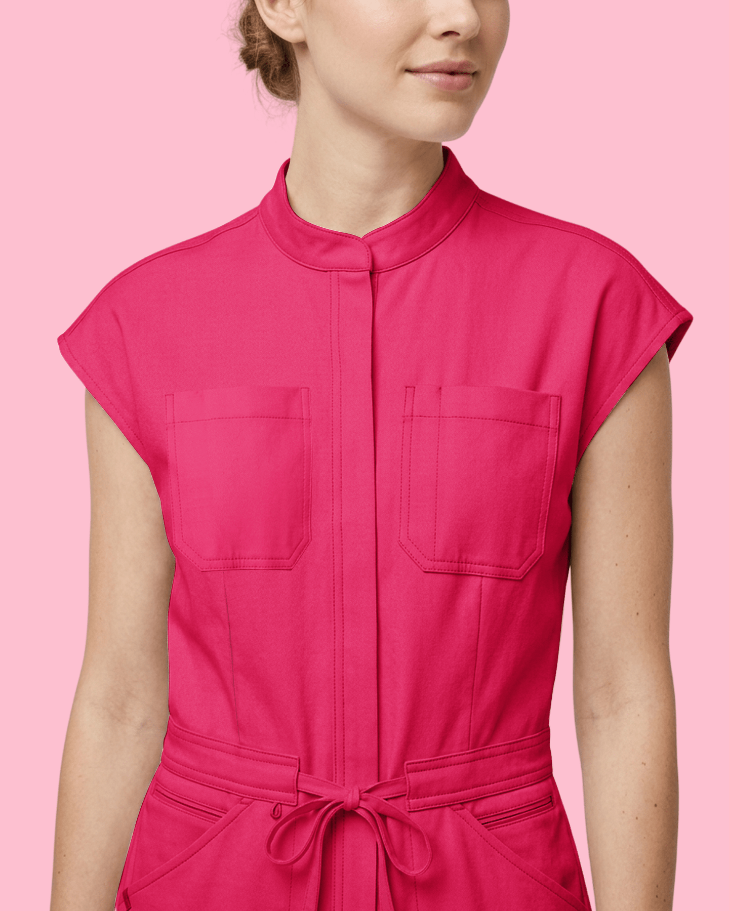 Women's Jogger Jumpsuit Sangria - Scrubloop