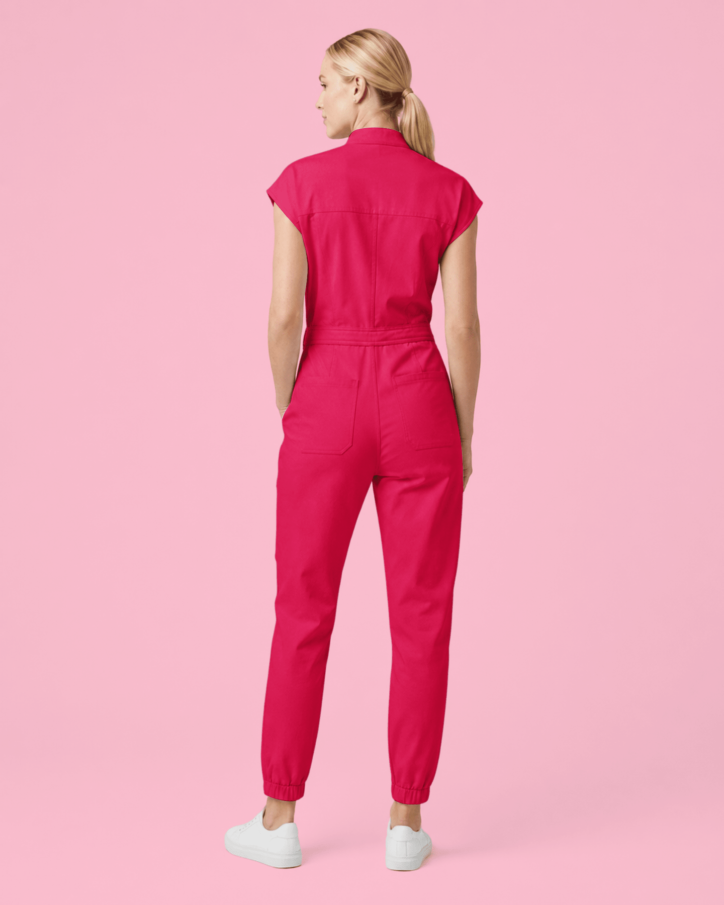 Women's Jogger Jumpsuit Sangria - Scrubloop