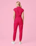 Women's Jogger Jumpsuit Sangria - Scrubloop