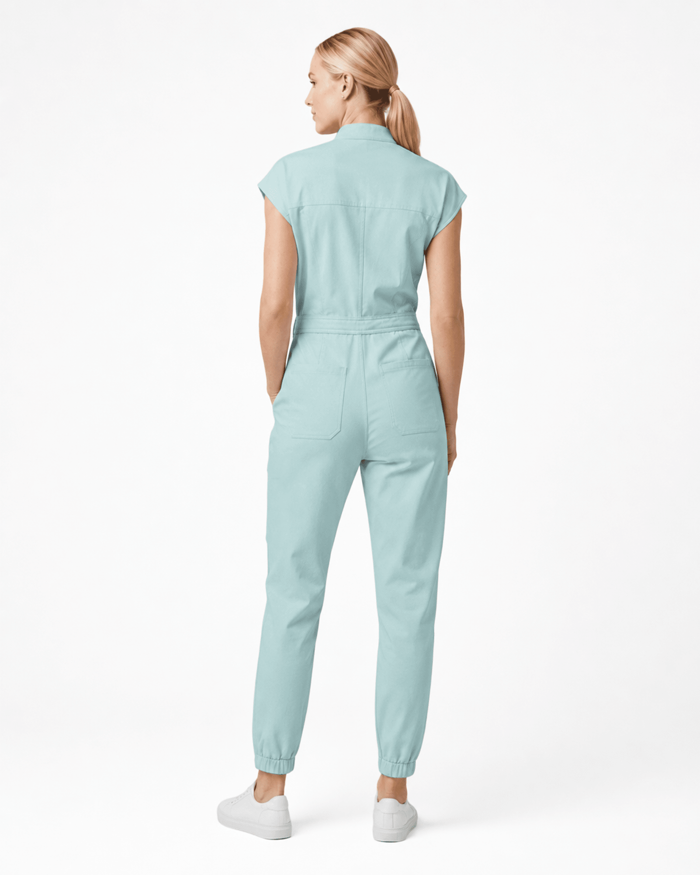 Women's Jogger Jumpsuit Sky Blue - Scrubloop