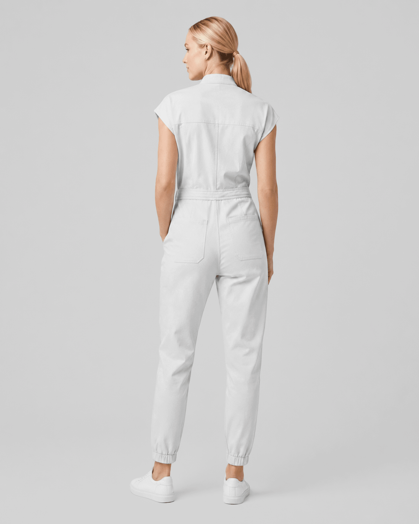 Women's Jogger Jumpsuit White - Scrubloop