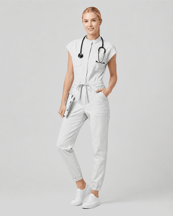 Women's Jogger Jumpsuit White