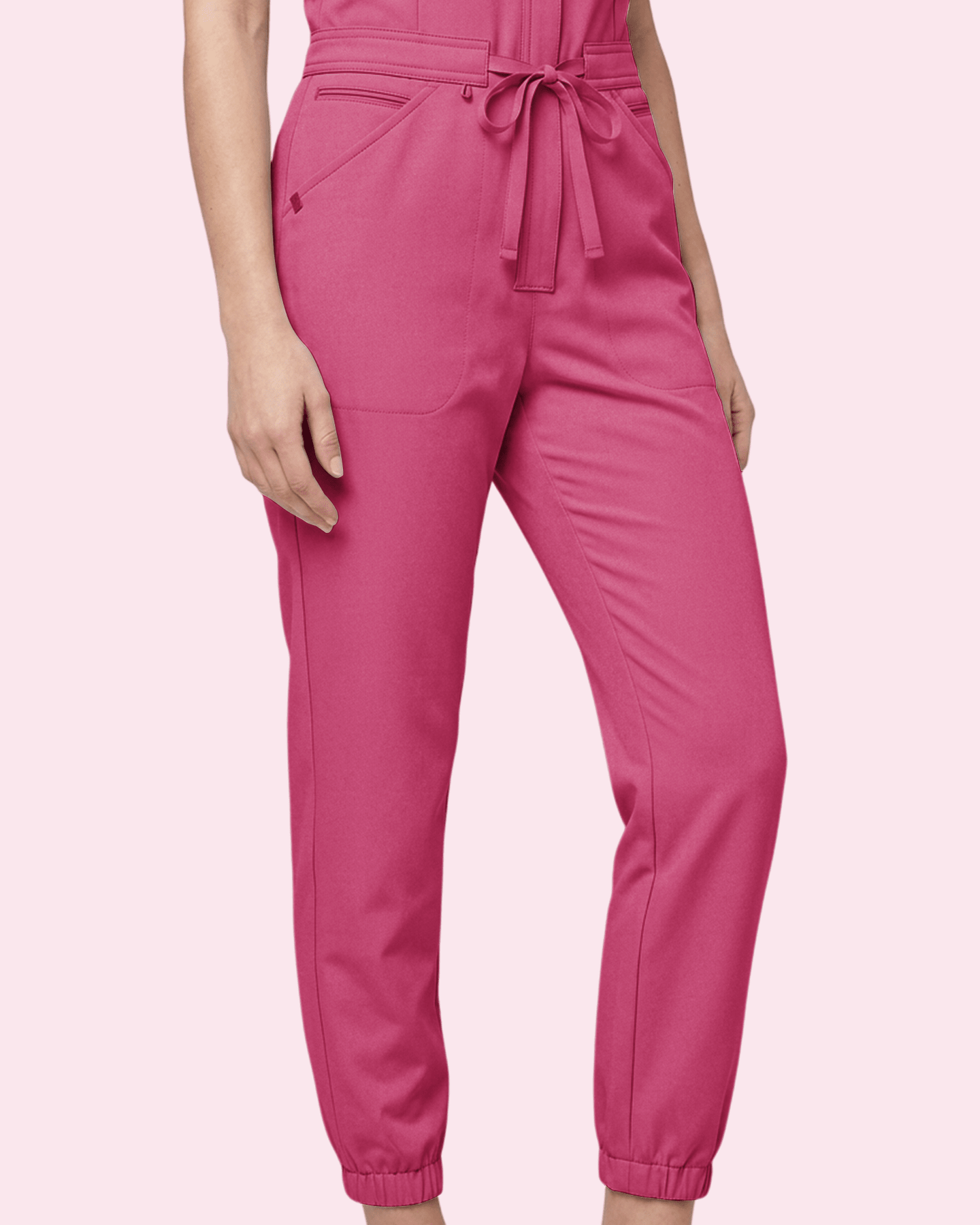 Women's Jogger Jumpsuit Wild Berry - Scrubloop