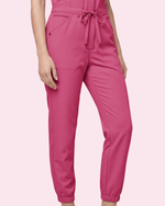 Women's Jogger Jumpsuit Wild Berry - Scrubloop