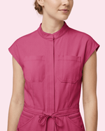 Women's Jogger Jumpsuit Wild Berry - Scrubloop
