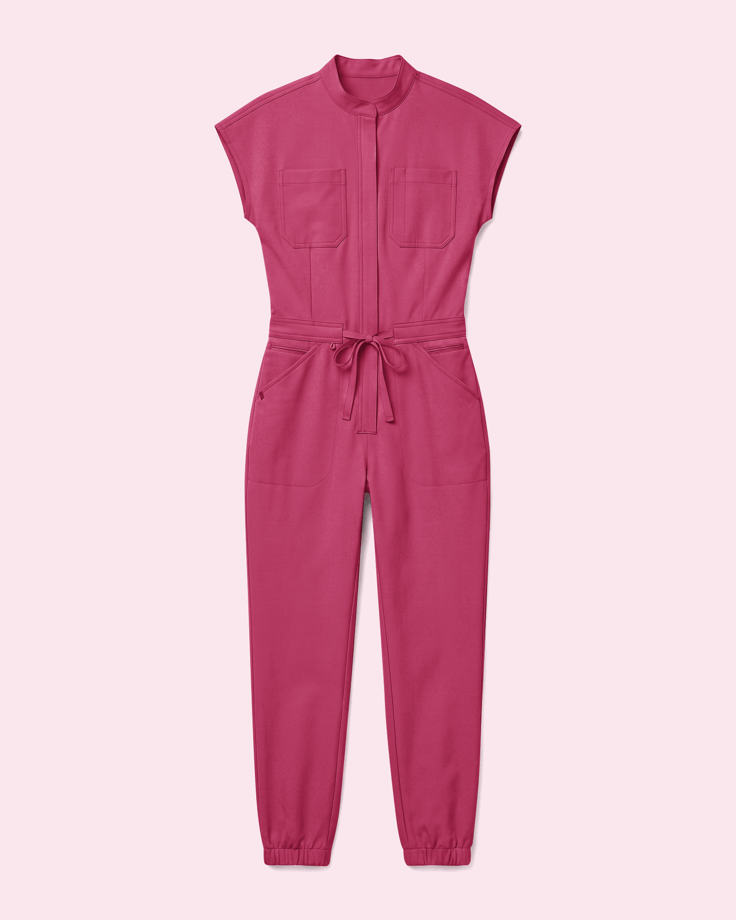 Women's Jogger Jumpsuit Wild Berry - Scrubloop