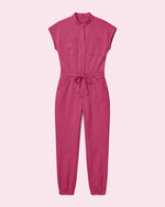 Women's Jogger Jumpsuit Wild Berry - Scrubloop