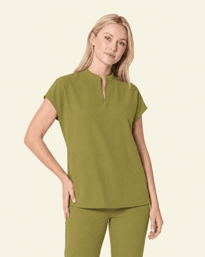 Women's Mandarin Dolman Top Avocado