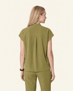 Women's Mandarin Dolman Top Avocado - Scrubloop
