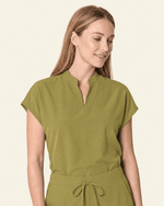 Women's Mandarin Dolman Top Avocado - Scrubloop