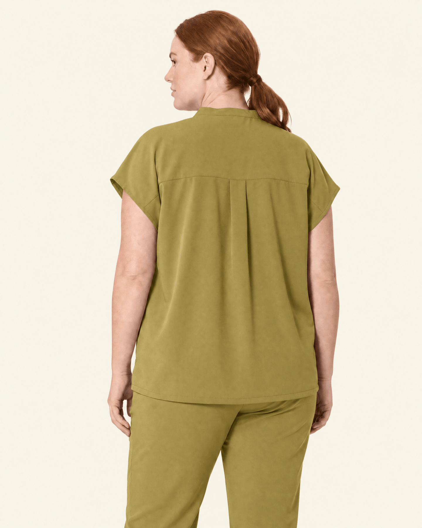 Women's Mandarin Dolman Top Avocado - Scrubloop