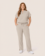 Women's Mandarin Dolman Top Birch - Scrubloop