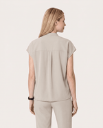 Women's Mandarin Dolman Top Birch - Scrubloop