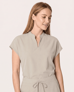 Women's Mandarin Dolman Top Birch - Scrubloop