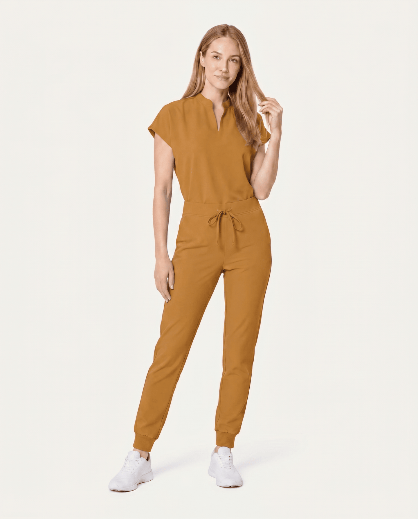 Women's Mandarin Dolman Top Cider - Scrubloop